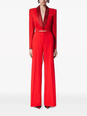 Cropped Blazer, Wide-Leg Pants or Set