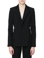 Notched-Lapel Fitted Blazer