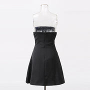 Embellished Strapless Mini Dress