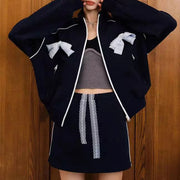 Bow-Detail Jacket or Skirt