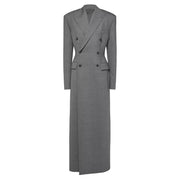 Double-Breasted Tailored Long Coat