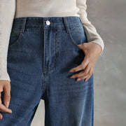Seamed Wide-Leg Jeans