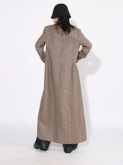Notched-Lapel Long Coat