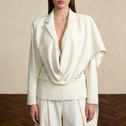 Draped Lapel Blazer