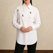 Scattered Embellished Button Shirt