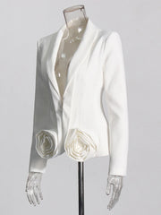 Rosette Blazer and Pants Set