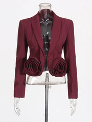Rosette Blazer, Flared Skirt or Set