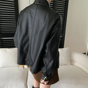 Stand-Collar Zip-Up Bomber Jacket