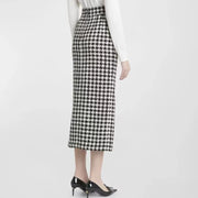 Houndstooth Blazer and Skirt Set