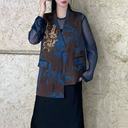 Patterned Vest or Sheer Top