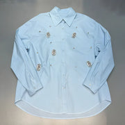 Embellished Collared Button Shirt