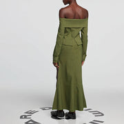 Off-Shoulder Jacket, Skirt or Set