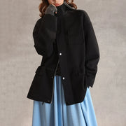 Stand-Collar Patch-Pocket Jacket