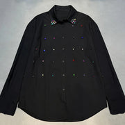 Multicolor Embellished Collared Shirt