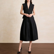 Floral-Motif Vest or Skirt