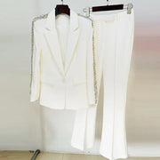 Embellished Blazer and Pants Set