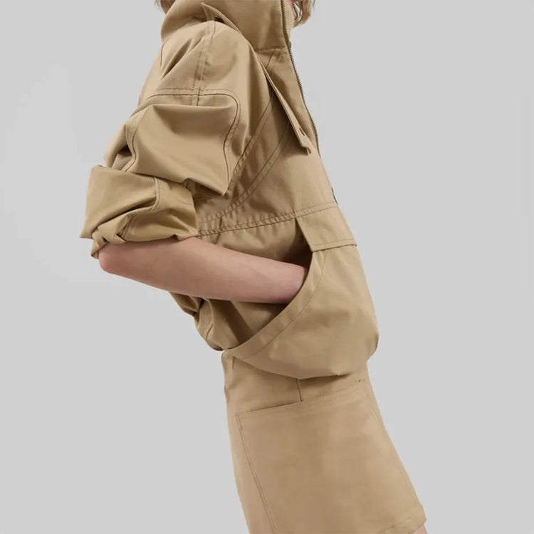 Stand-Collar Pocket Jacket