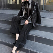 Sequin Blazer and Pants Set