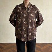 Abstract-Print Collared Shirt