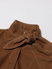Cropped Jacket and Straight-Leg Pants Set