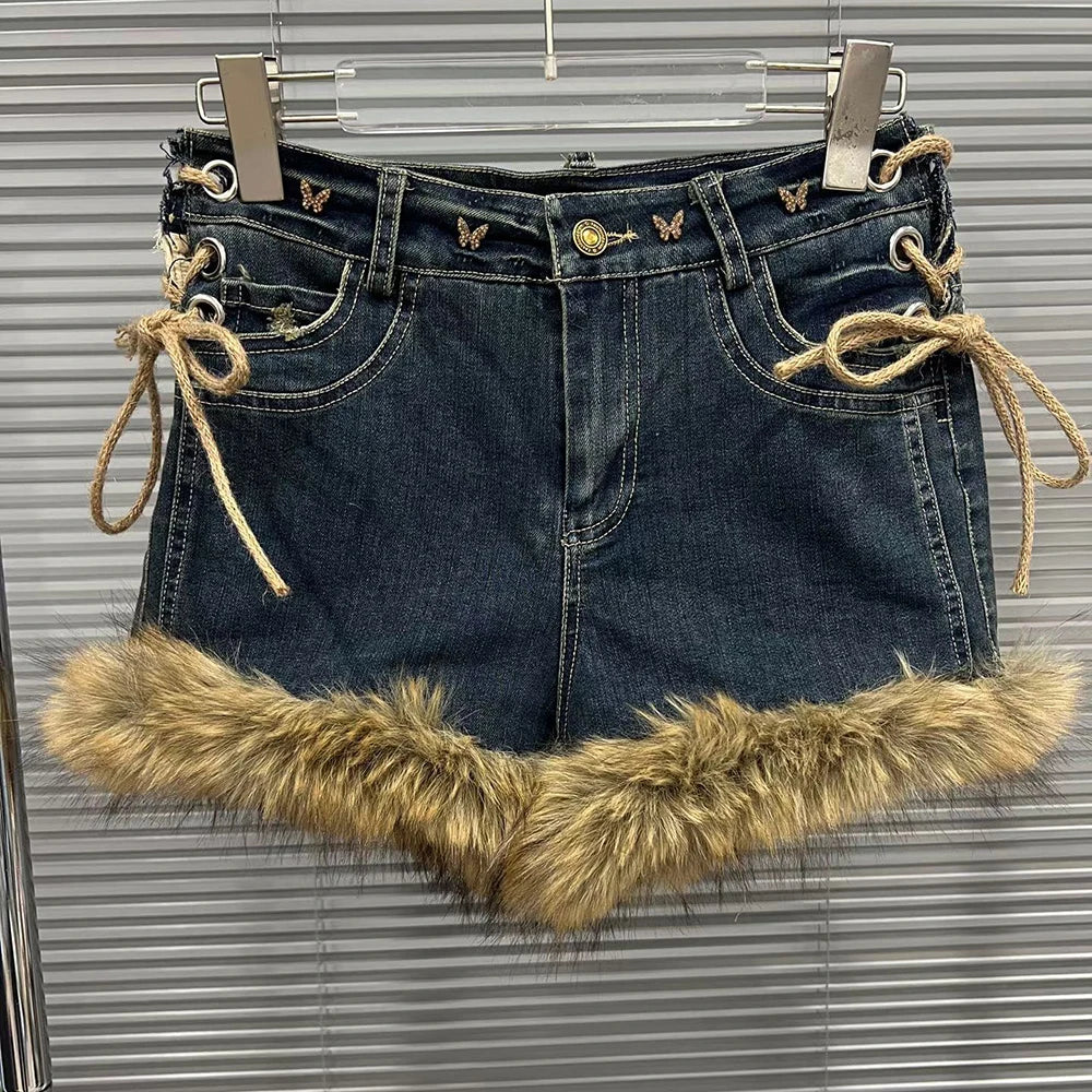 Shaggy-Hem Short Shorts