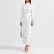 Embellished Top and Long Skirt Set